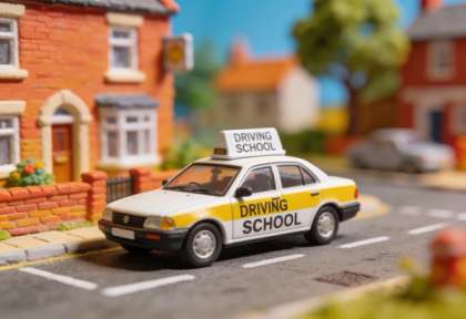 Mario's Fahrschule – Miniatur-Diorama, Fahrschulauto