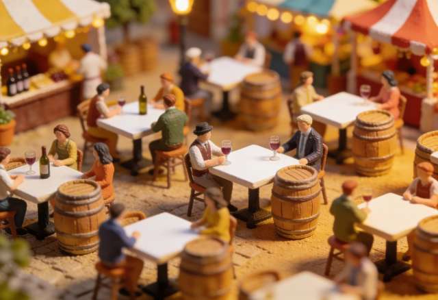 Federweißenfest Cochem – Miniatur-Diorama, Gegenperspektive