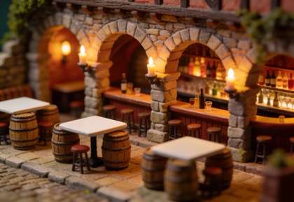 Schlossbergkeller – Miniatur-Diorama, Innen
