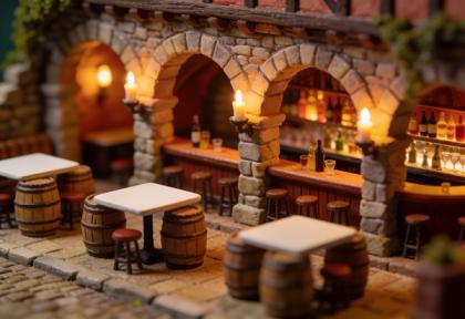 Schlossbergkeller – Miniatur-Diorama, Innen