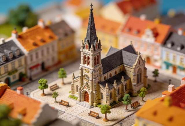 Kirche St. Martin – Miniatur-Diorama, Untersicht