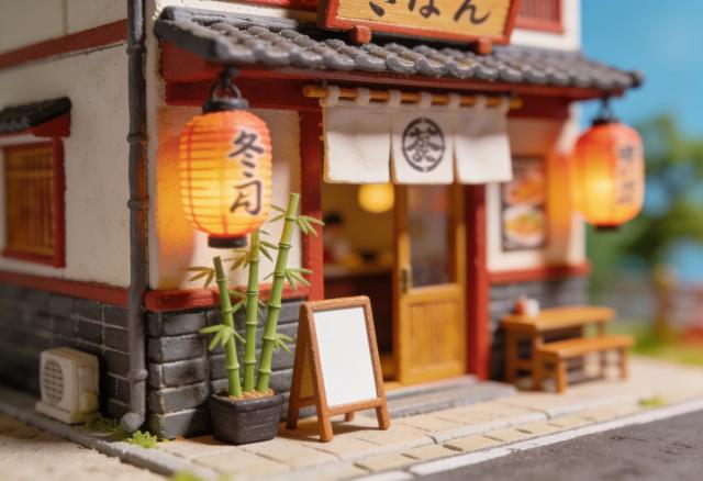 Asia Lotus House – Miniatur-Diorama, Eingang