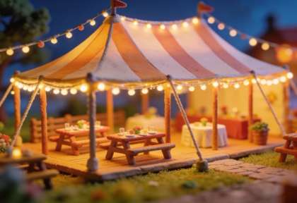 CKG Sommerparty – Miniatur-Diorama, Bühne