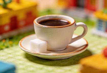 Café Germania – Miniatur-Diorama, Detail