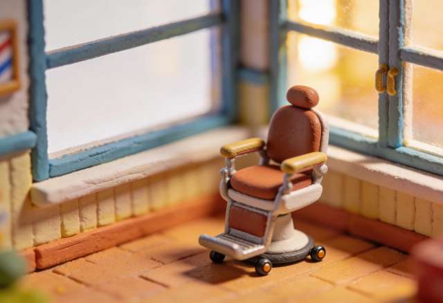 Barber Brothers – Miniatur-Diorama, Stuhl
