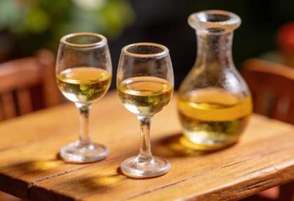 Weingut Haxel & Rieslingstub'n – Miniatur-Diorama, Detail Riesling