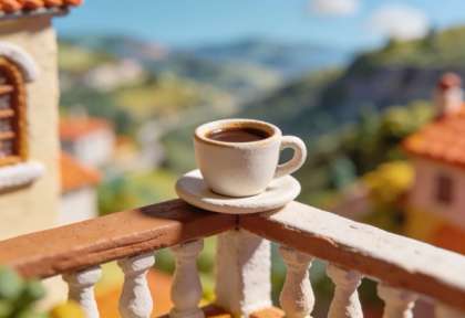 Schloßbergterrasse – Miniatur-Diorama, Detail