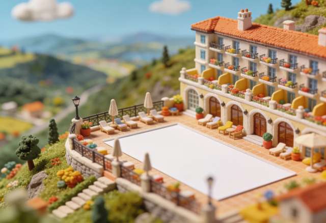 Sehler Mark – Miniatur-Diorama, Terrasse
