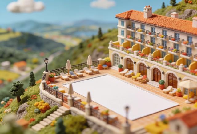 Sehler Mark – Miniatur-Diorama, Terrasse