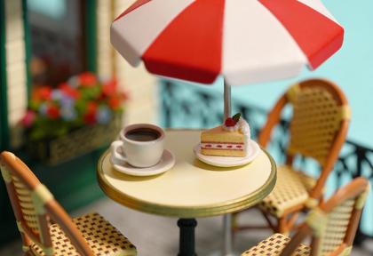 Am Balduinstor – Miniatur-Diorama, Detail Tisch