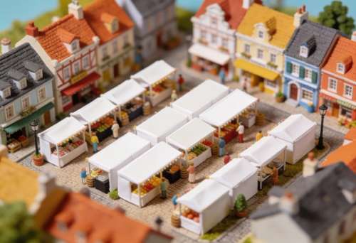 Michelsmarkt Cochem – Miniatur-Diorama, Totale