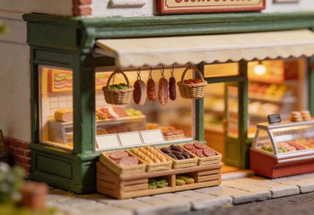 Cochemer Genusskontor – Miniatur-Diorama, Schaufenster