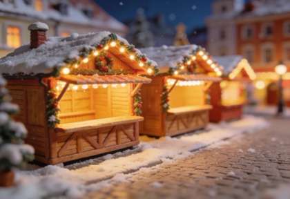 Cochemer Weihnachtsmarkt – Miniatur-Diorama, Stände