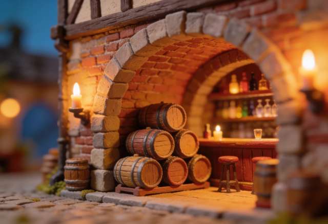 Schlossbergkeller – Miniatur-Diorama, Gewölbe