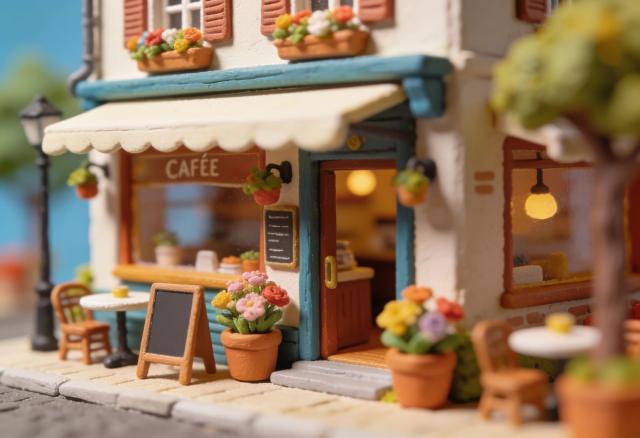 Café Germania – Miniatur-Diorama, Eingang