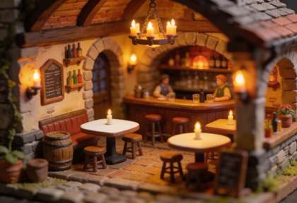 Zum Kellerchen – Miniatur-Diorama, Innen