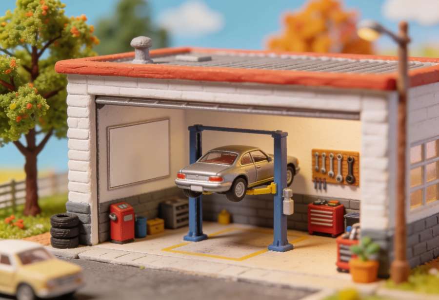 KFZ Bosch Heinze – Miniatur-Diorama, Totale