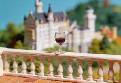 Restaurant Burgblick – Miniatur-Diorama, Detail