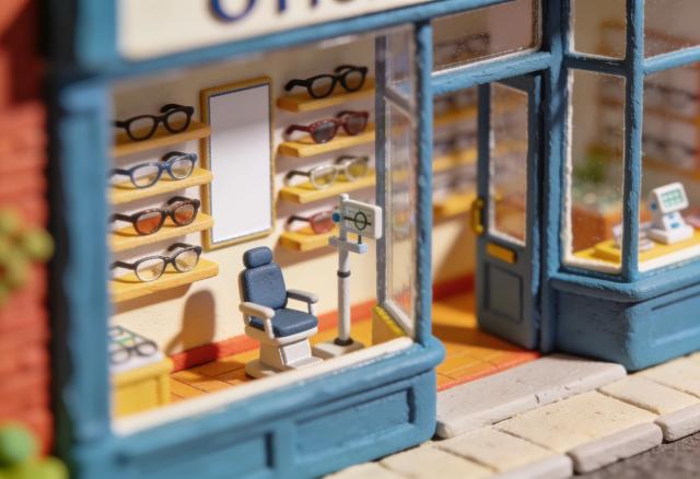 Optik Heimes – Miniatur-Diorama, Schaufenster