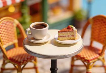 Bistro Royal Café – Miniatur-Diorama, Detail