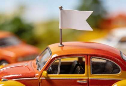 Autohaus Schneider – Miniatur-Diorama, Detail Auto