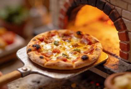 Pizzeria Castello – Miniatur-Diorama, Detail Pizza