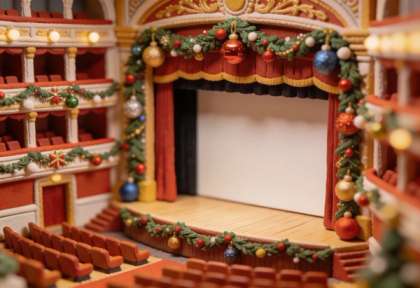 Eine schöne Bescherung – Miniatur-Diorama, Bühne