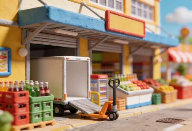 DGS Getränkemarkt – Miniatur-Diorama, Rampe