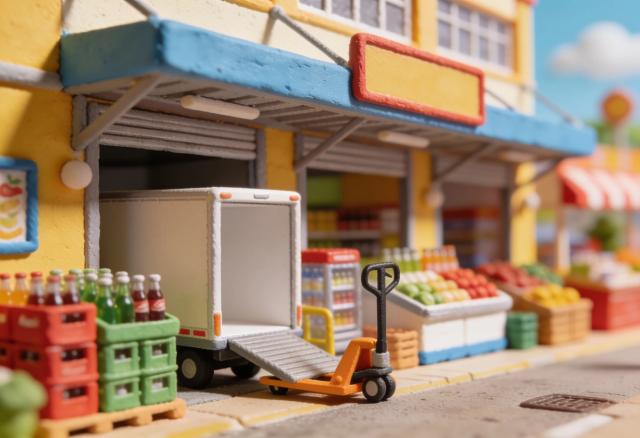 DGS Getränkemarkt – Miniatur-Diorama, Rampe