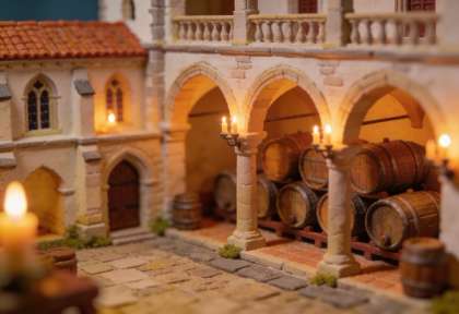 Weingut Kloster Ebernach – Miniatur-Diorama, Keller