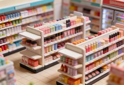 dm-Drogerie Markt – Miniatur-Diorama, Regal