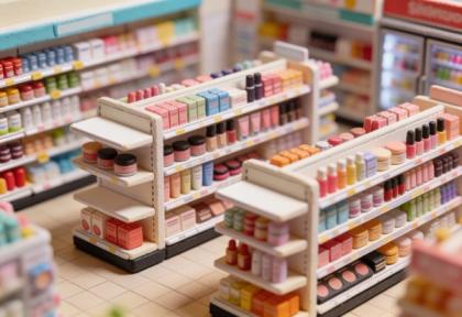 dm-Drogerie Markt – Miniatur-Diorama, Regal