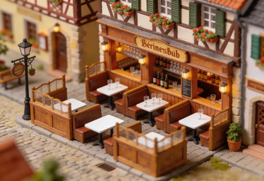 Weinstuben Hieronimi – Miniatur-Diorama, Totale