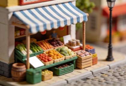 Michelsmarkt Cochem – Miniatur-Diorama, Detail