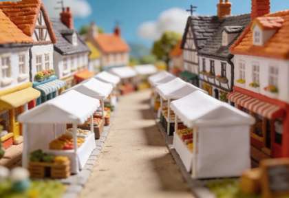 Michelsmarkt Cochem – Miniatur-Diorama, Marktgasse