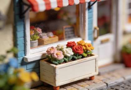 Modehaus Endlich – Miniatur-Diorama, Detail Schaufensterpuppe