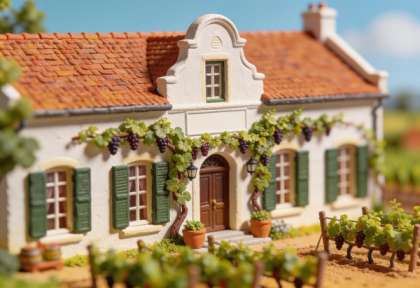 Weingut & Gästehaus Clemens – Miniatur-Diorama, Fassade