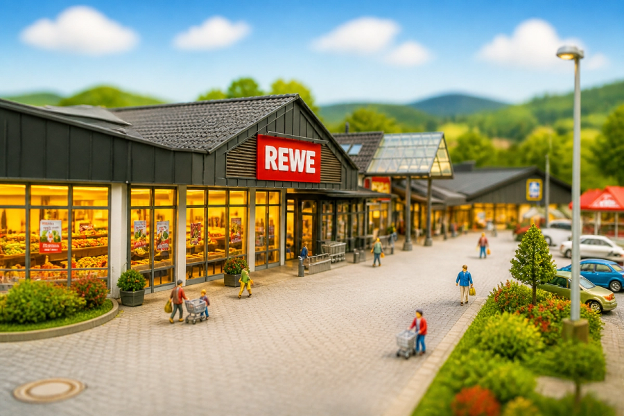 REWE Cochem – Außenansicht mit Parkplatz