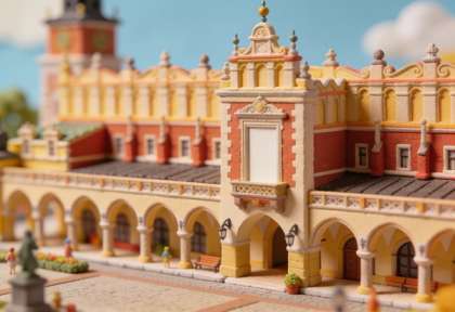 Stadtverwaltung (Rathaus) – Miniatur-Diorama, Fassade