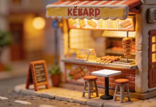 Urfa Kebap – Miniatur-Diorama, Imbiss