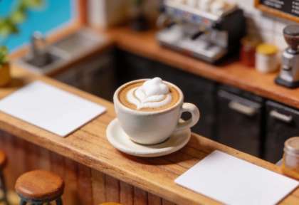 Café Luy – Miniatur-Diorama, Detail