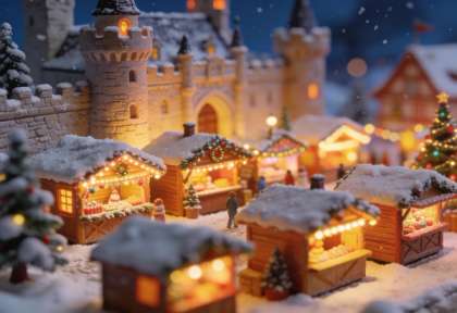 Burgweihnacht Reichsburg – Miniatur-Diorama, Bühne