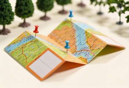 Tourist-Information – Miniatur-Diorama, Detail Karte