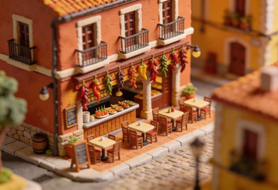 San Christobal – Miniatur-Diorama, Totale