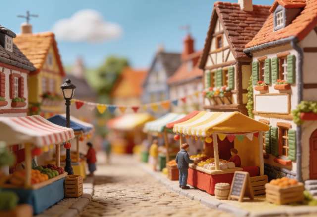 Michelsmarkt Cochem – Miniatur-Diorama, Gegenperspektive