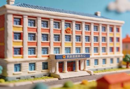 Kreisverwaltung – Miniatur-Diorama, Fassade