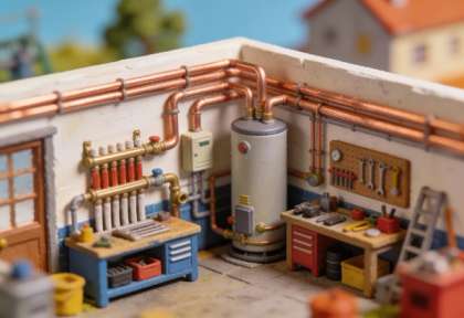 AMS Haustechnik – Miniatur-Diorama, Werkstatt
