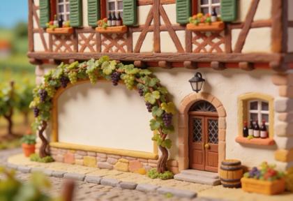 Weingut Otto Görgen – Vinothek Beilstein – Miniatur-Diorama, Fassade