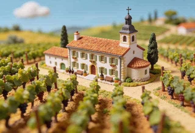 Ferienweingut Rudi Steuer – Miniatur-Diorama, Reben