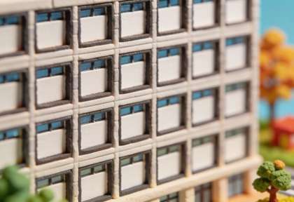 Verbandsgemeindeverwaltung – Miniatur-Diorama, Fassade